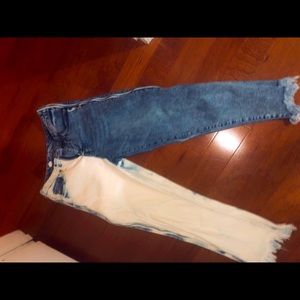 Bleach dyed jeans